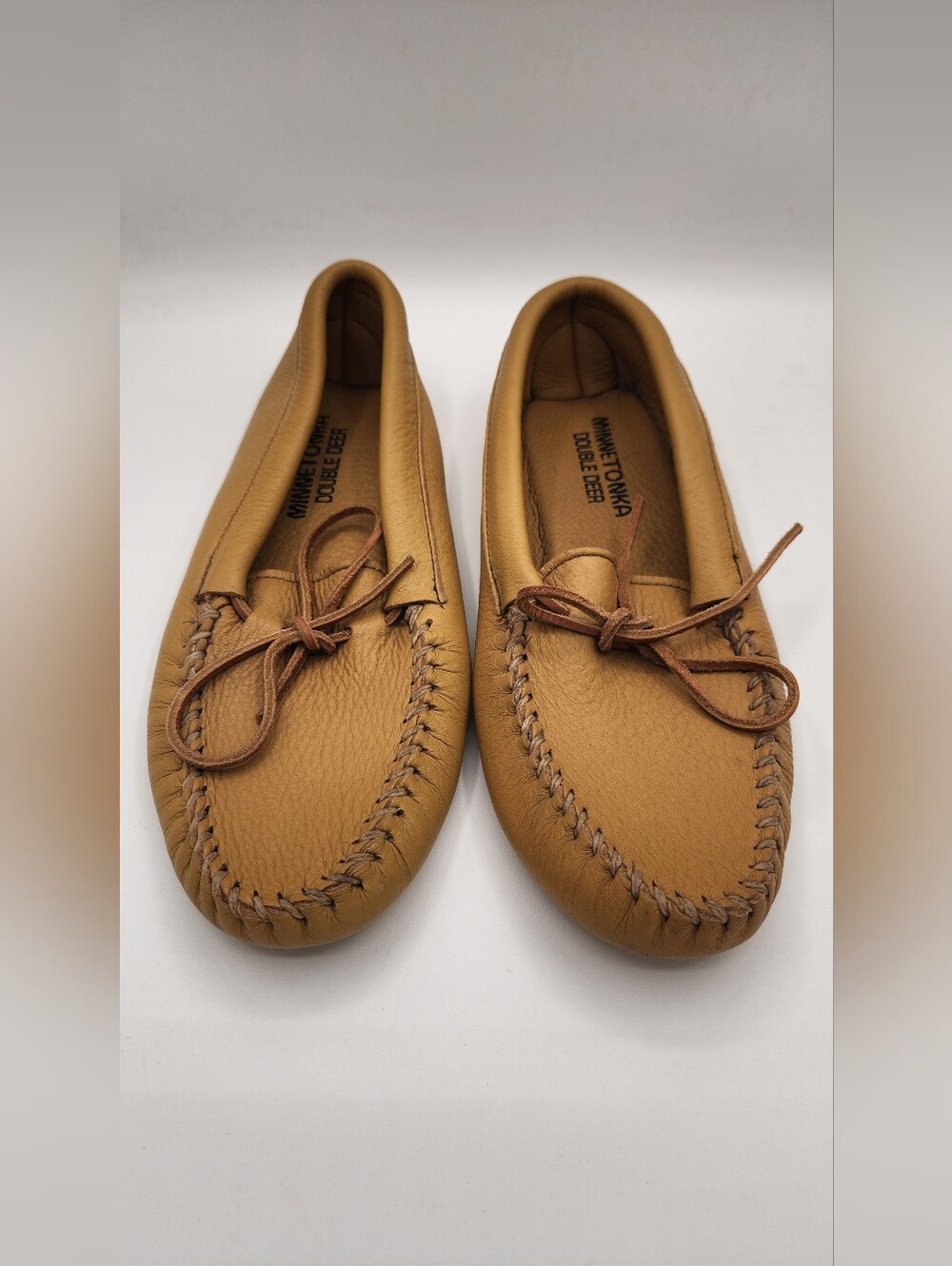 Minnetonka Men's Double Deerskin Softsole Moccasins Indoor No. 816 Size 8
